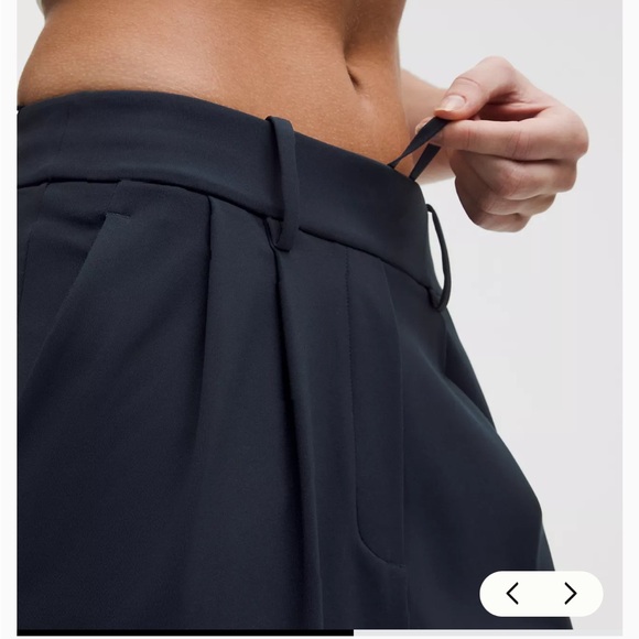 Lululemon XS Short Luxtreme Deep Blue Wide-Leg Trousers - Picture 9 of 16